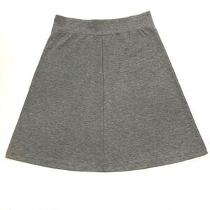 Lands' End A Line Skirt Heather Gray Womens L 14-16 Stretch Travel Elastic Waist